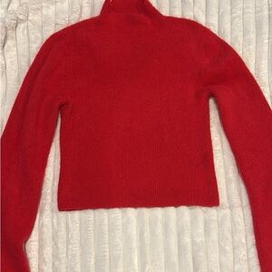 Elegant Scarlet Turtleneck Sweater